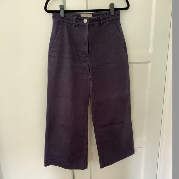 Navy Everlane "The Wide Leg Crop Pant" - Picture 1 of 5
